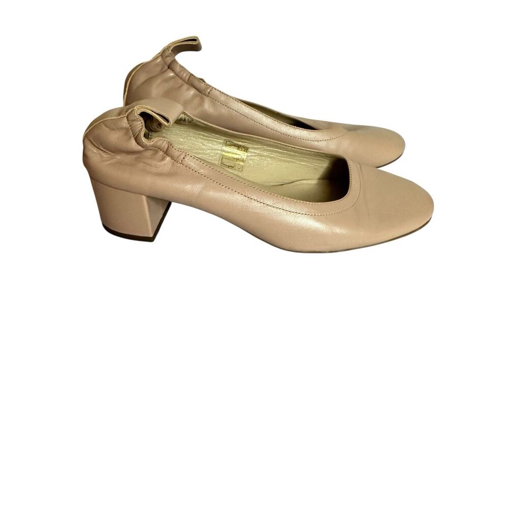 Everlane The Day Heel Soft Italian Leather Comfort Cushion Elastic Back Nude 8